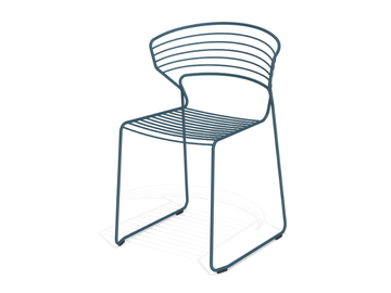 KOKI WIRE - Stackable sled base steel chair by Desalto - view 2