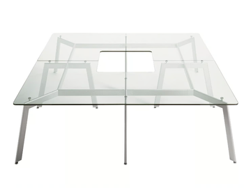 LINK - Glass and steel table by Desalto - view 2