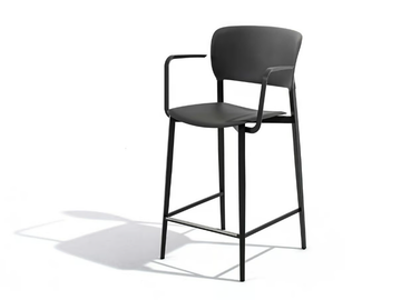 PLY - High polypropylene stool with armrests by Desalto - view 2