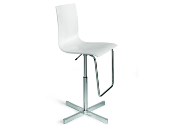WOK - Swivel with 4-spoke base acrylic stool with back by Desalto - view 2