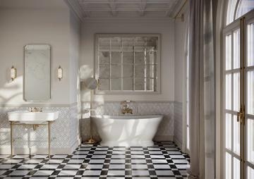 AURORA WHITE - Freestanding White Tec Plus bathtub by Devon&Devon - view 3