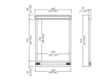 BENTLEY - Wood framed bathroom mirror by Devon&Devon - view 3