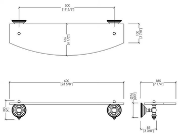 DIAMOND - Crystal bathroom wall shelf by Devon&Devon - view 3
