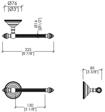 DIAMOND - Brass toilet roll holder by Devon&Devon - view 3