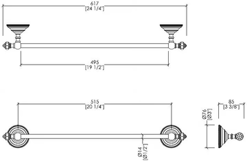 GEMSTONE - Brass towel rail by Devon&Devon - view 3