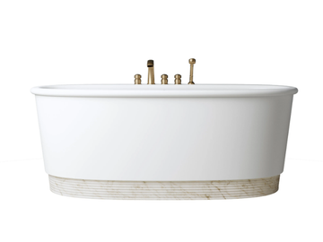 HOLIDAY - Oval White Tec Plus bathtub by Devon&Devon - view 2