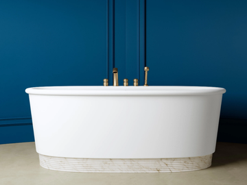HOLIDAY - Oval White Tec Plus bathtub by Devon&Devon - view 3