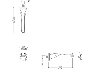 TRIBECA - Wall-mounted spout by Devon&Devon - view 3
