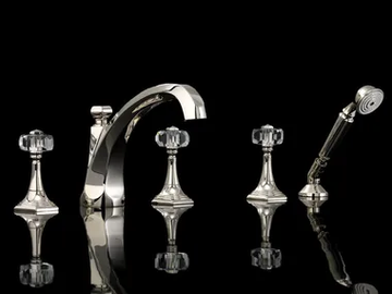 GEMSTONE - 5 hole bathtub set with hand shower by Devon&Devon - view 2