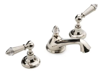 DIAMOND - 3 hole countertop washbasin tap with individual rosettes by Devon&Devon - view 2