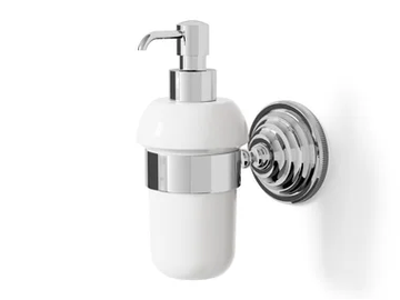 DIAMOND - Wall-mounted ceramic and brass Bathroom soap dispenser by Devon&Devon - view 2