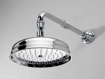 Overhead shower - Wall-mounted round brass overhead shower by Devon&Devon - view 2