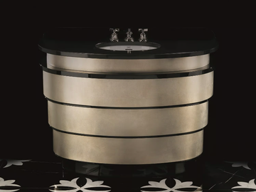 SUMMERTIME ALUMINIUM LEAF - Vanity unit with drawers by Devon&Devon - view 2