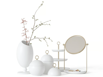 DAHLIA - Table-top round mirror by Devon&Devon - view 3