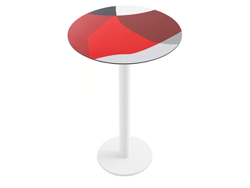 ABSTRAKT MONA - Round laminate high table by Diabla - view 2