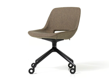 CLEA - Fabric office chair with castors with 4-Spoke base by Diemme - view 3