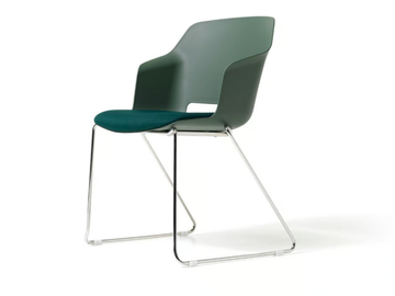 CLOP - Sled base polypropylene chair with armrests by Diemme - view 3