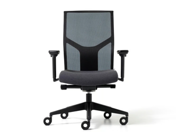FIT - Mesh office chair with armrests with 5-Spoke base by Diemme - view 2