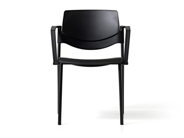 SUNNY NEW - Stackable polypropylene reception chair with armrests by Diemme - view 2