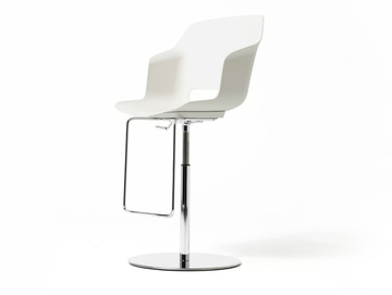 CLOP - Swivel high polypropylene stool with footrest by Diemme - view 3
