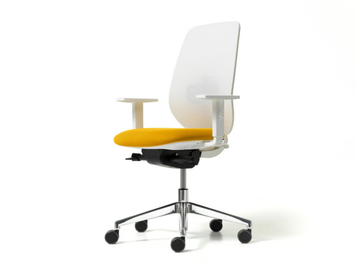SKIN MESH - Height-adjustable mesh office chair with armrests with 5-Spoke base by Diemme - view 3