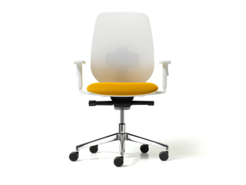 SKIN MESH - Height-adjustable mesh office chair with armrests with 5-Spoke base by Diemme - view 2