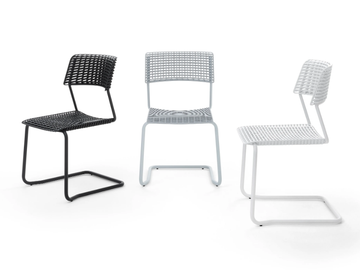 CALA - Metal and recycled polypropylene cantiliver chair by Diemmebi - view 2