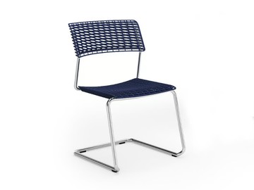 CALA - Metal and recycled polypropylene cantiliver chair by Diemmebi - view 3