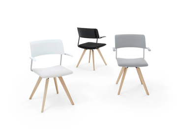 CALA PLUS - Stackable polypropylene chair with armrests by Diemmebi - view 3
