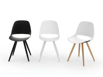 ECLIPSE WOOD - Plastic chair with wooden legs by Diemmebi - view 2