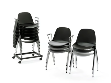 ECLIPSE - Stackable chair with armrests by Diemmebi - view 3