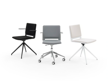 LAFILÒ SOFT TASK - Office chair with armrests with 5-Spoke base by Diemmebi - view 3