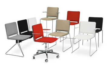 LAFILÒ SOFT - Stackable sled base chair with armrests by Diemmebi - view 3