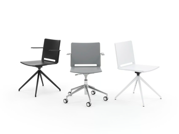 LAFILÒ TASK - Polypropylene office chair with castors with 5-Spoke base by Diemmebi - view 3