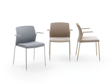 LIBRA EASY SOFT - Stackable plastic chair with integrated cushion by Diemmebi - view 2