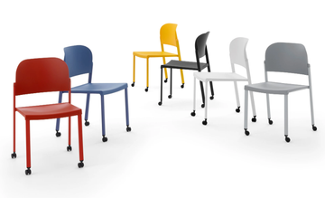MAKEUP PLASTIC - Polypropylene chair with castors by Diemmebi - view 3