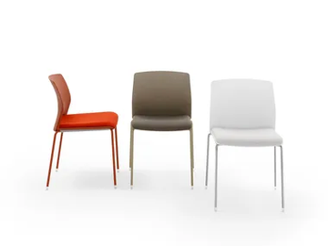 LIBRA EASY SOFT - Stackable plastic chair with integrated cushion by Diemmebi - view 2