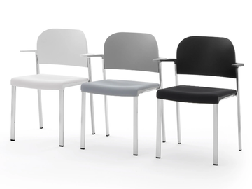 MAKEUP EASY SOFT - Upholstered chair with armrests by Diemmebi - view 2