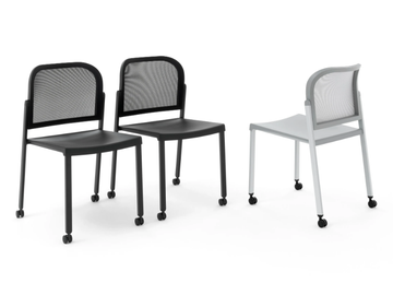 MAKEUP NET - Polypropylene chair with castors by Diemmebi - view 2