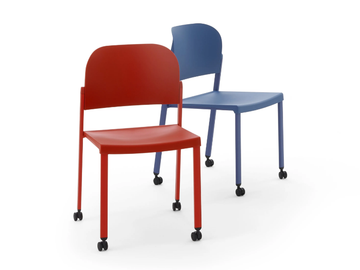 MAKEUP PLASTIC - Polypropylene chair with castors by Diemmebi - view 2