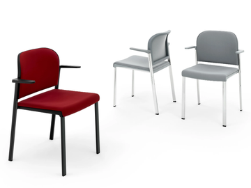 MAKEUP SOFT - Upholstered chair with armrests by Diemmebi - view 2