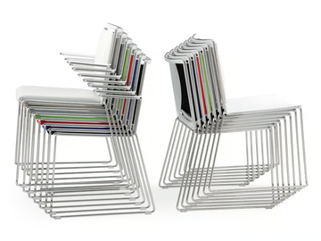 S’MESH PLASTIC - Sled base polypropylene chair with armrests by Diemmebi - view 3