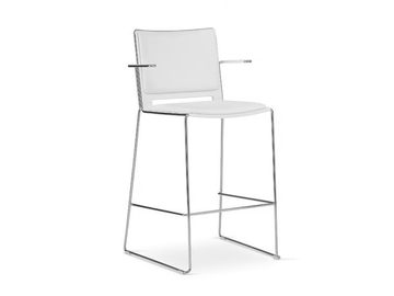 LAFILÒ SOFT - High stool with armrests with back by Diemmebi - view 2