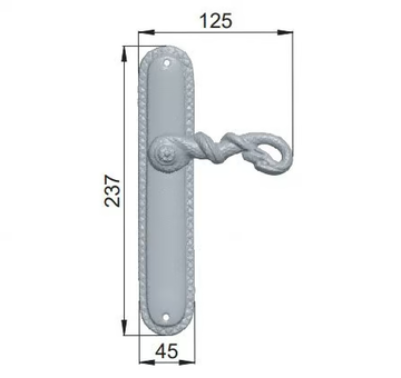 CHEOPE - Brass door handle on back plate by Dnd - view 3