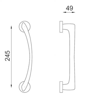 LINEAR - Brass pull handle by Dnd - view 3