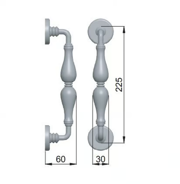 MARTA - Brass pull handle by Dnd - view 3