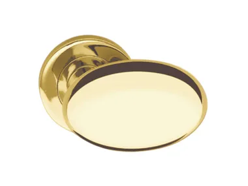 GLOBO - Brass door handle on rose by Dnd - view 2