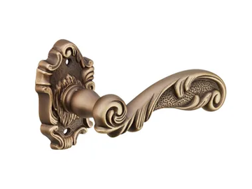 HELEN - Brass door handle on rose by Dnd - view 2