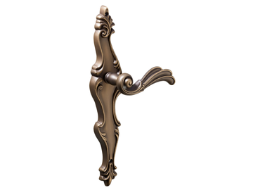 ONDA - Brass door handle on back plate by Dnd - view 2