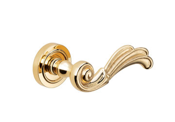 ONDA - Brass door handle on rose by Dnd - view 3